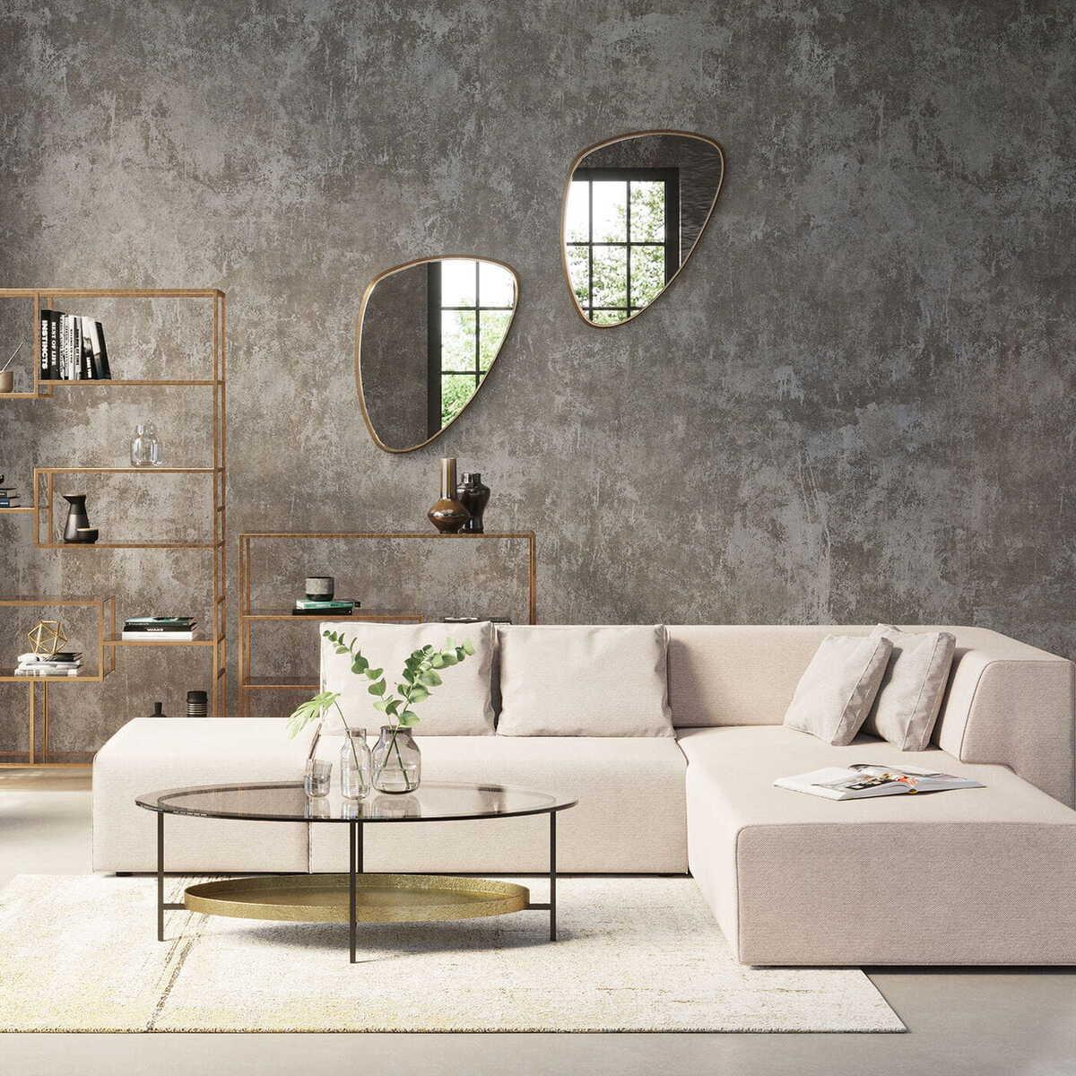 KARE Design Ecksofa Infinity Ottomane Creme Rechts  