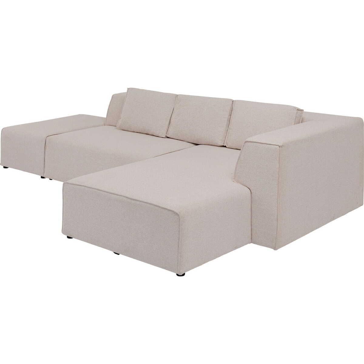 KARE Design Ecksofa Infinity Ottomane Creme Rechts  