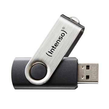 Intenso Basic Line USB-Stick 16 GB USB Typ-A 2.0 Schwarz, Silber
