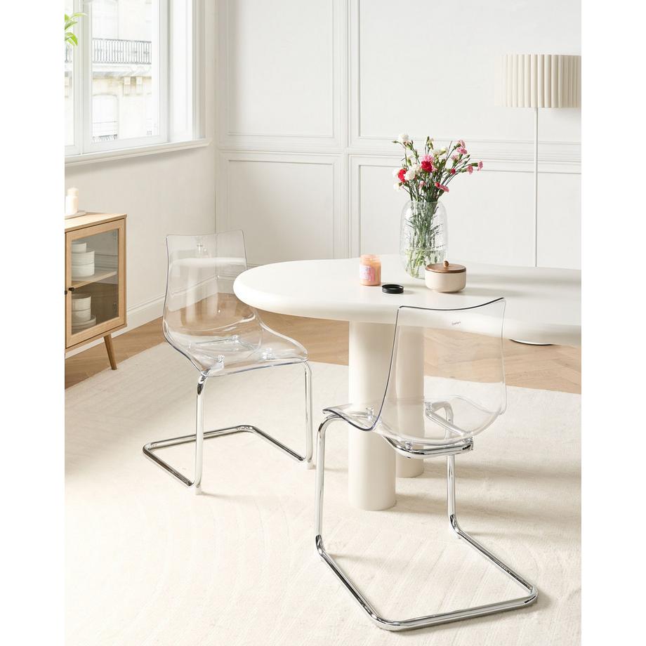 Beliani Set di 2 sedie da pranzo en Policarbonato Minimalista MARSHALL  