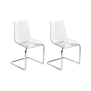 Set di 2 sedie da pranzo en Policarbonato Minimalista MARSHALL