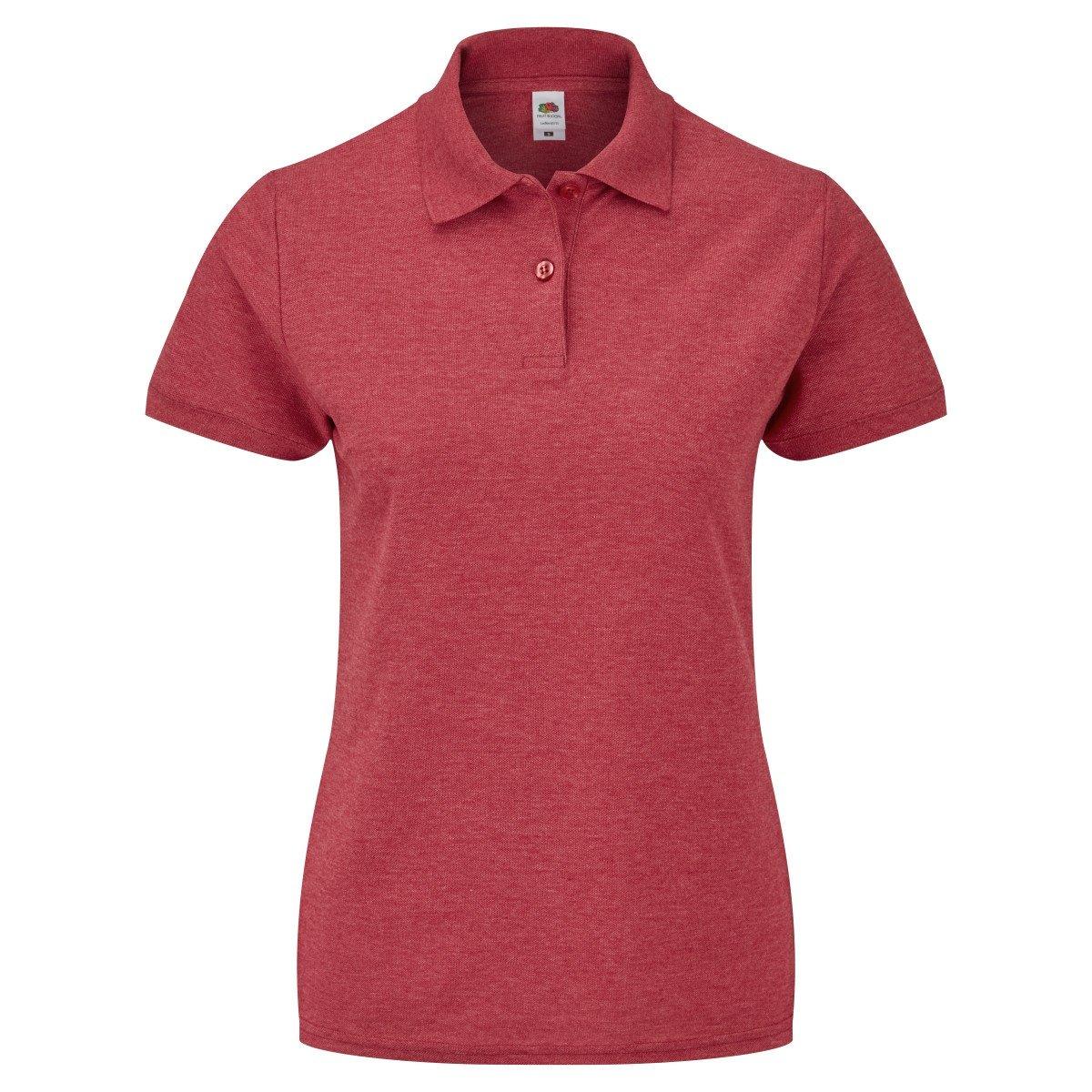 Image of 6535 Poloshirt, Kurzarm Damen Rot Bunt L