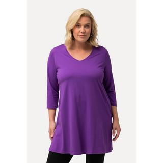 Ulla Popken  Longshirt, A-Linie, V-Ausschnitt, 3/4-Arm 