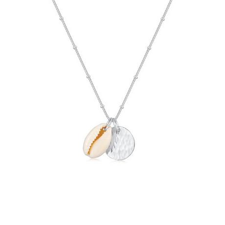 Elli  Collier Pendentif Cercle Coquillage Cauri 