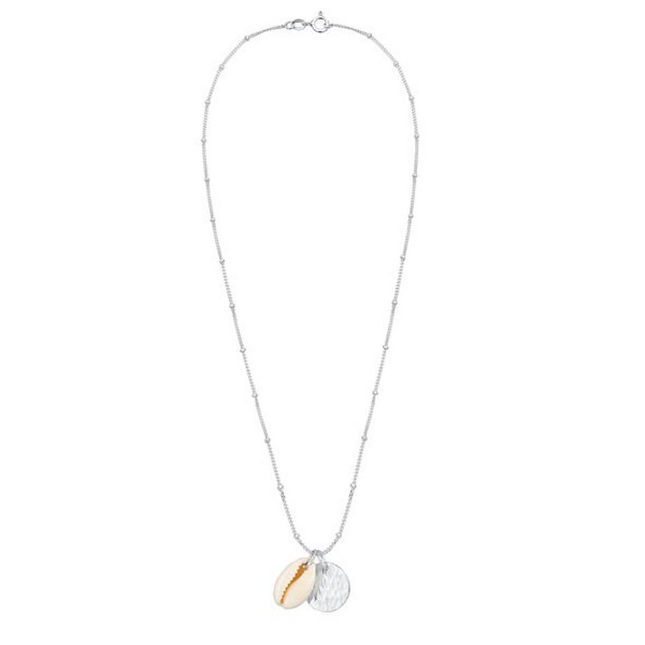 Elli  Halskette Kauri Muschel Kreis Anhänger 