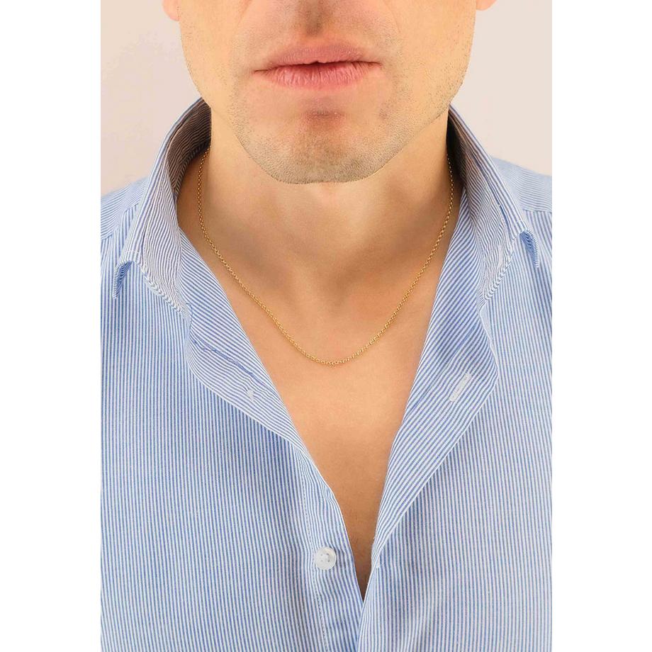 MUAU Schmuck  Collier Erbs Gelbgold 750, 2mm, 40cm 