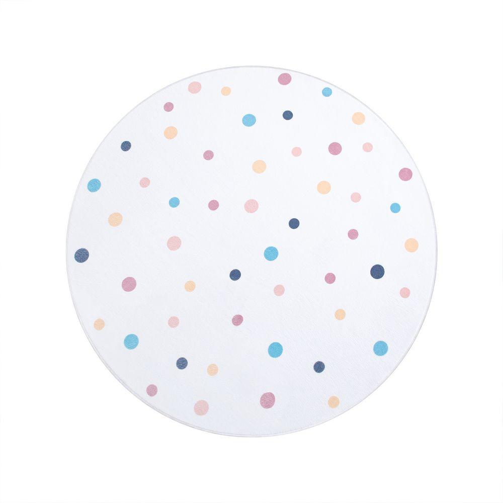 Image of Kinderteppich Spielteppich Waschbar Punkte Unisex 120cm