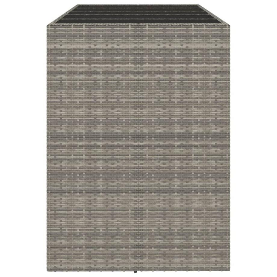 VidaXL Bartisch mit glasplatte poly-rattan  