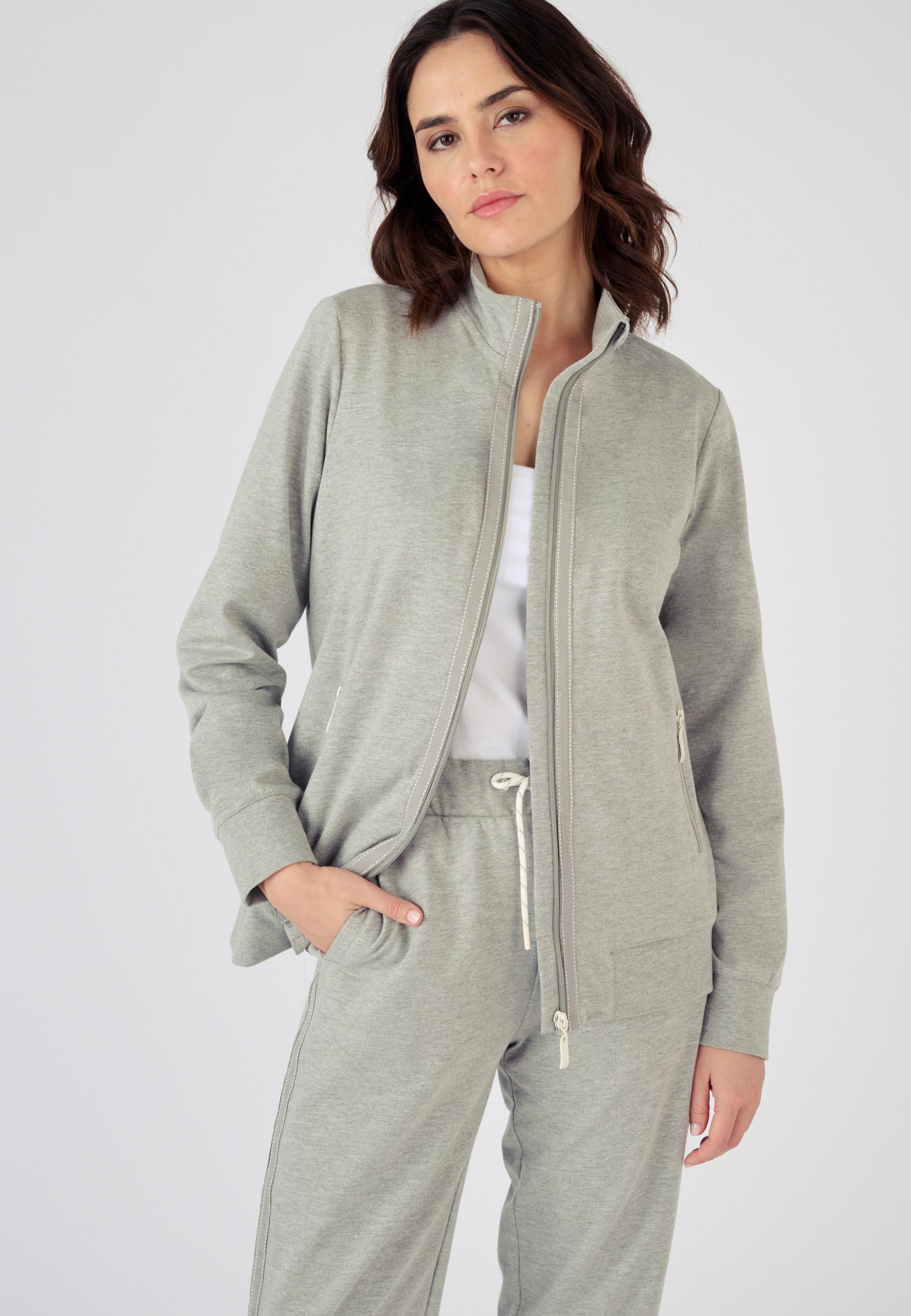 Image of Joggingjacke Mit Reißverschluss Unisex Grau 54/56