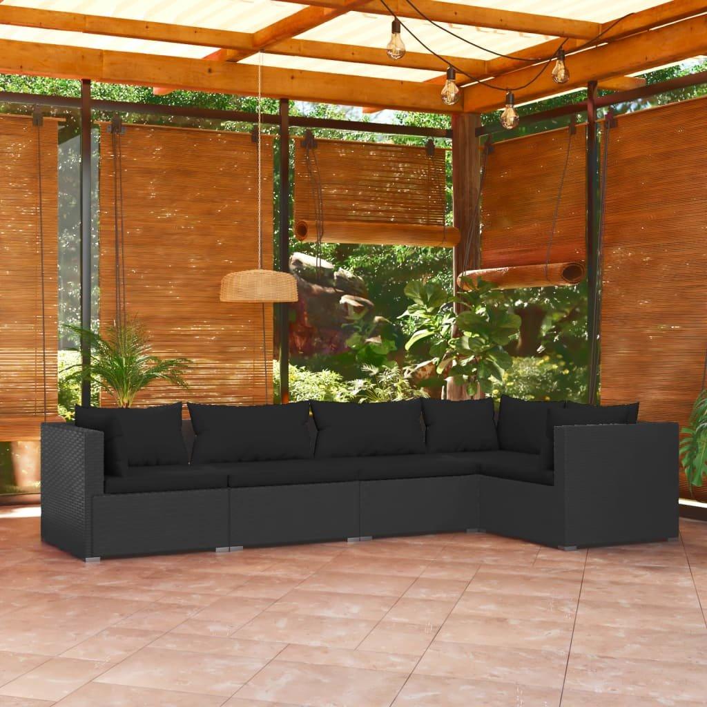 VidaXL set salotto da giardino Polirattan  