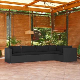 VidaXL set salotto da giardino Polirattan  