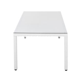 Beliani Tavolo da pranzo da giardino en Rattan sintetico Moderno ITALY  