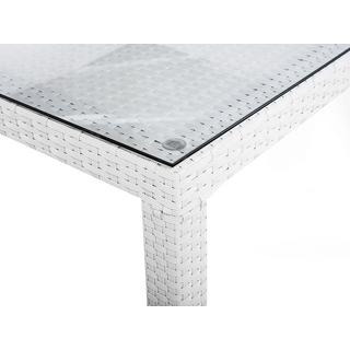 Beliani Tavolo da pranzo da giardino en Rattan sintetico Moderno ITALY  