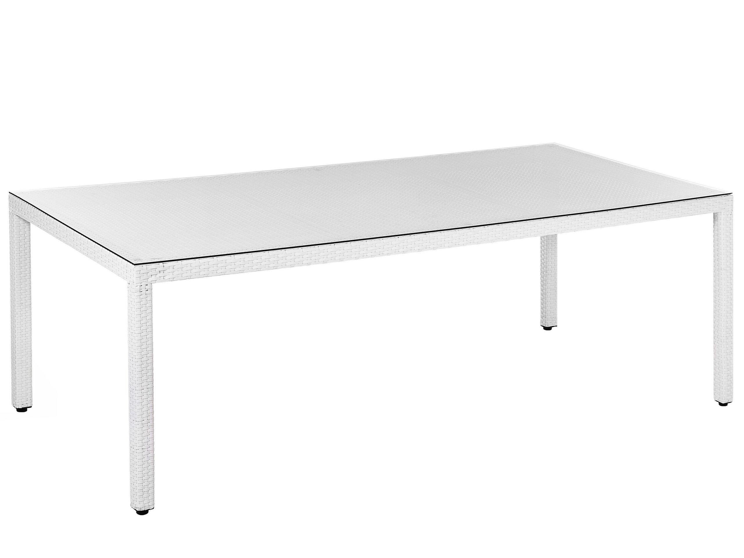 Beliani Table de jardin en Polyrotin Traditionnel ITALY  