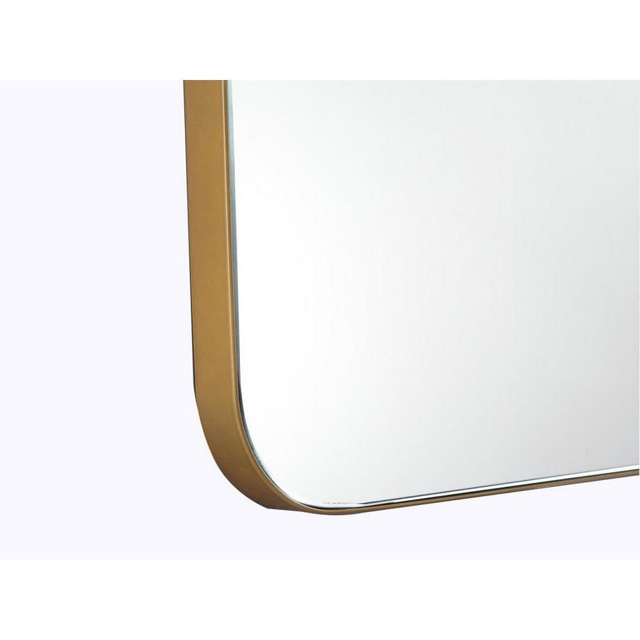 Vente-unique Miroir de salle de bain rectangle contour doré - 50 x 80 cm - DEMETRIA  