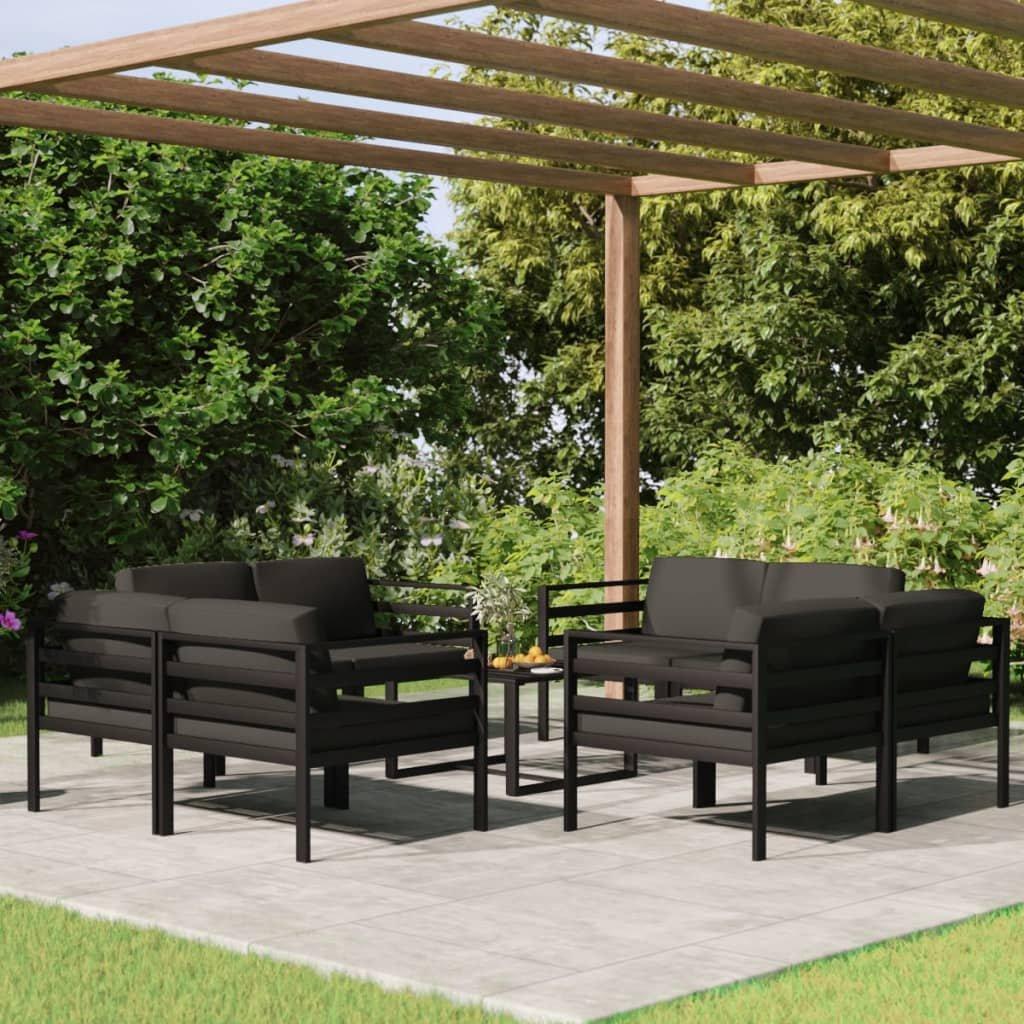 VidaXL Garten-lounge-set aluminium  