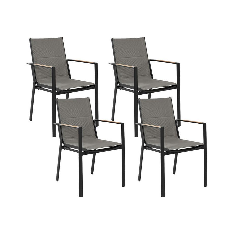 Beliani Chaise de jardin en Aluminium Moderne BUSSETO  