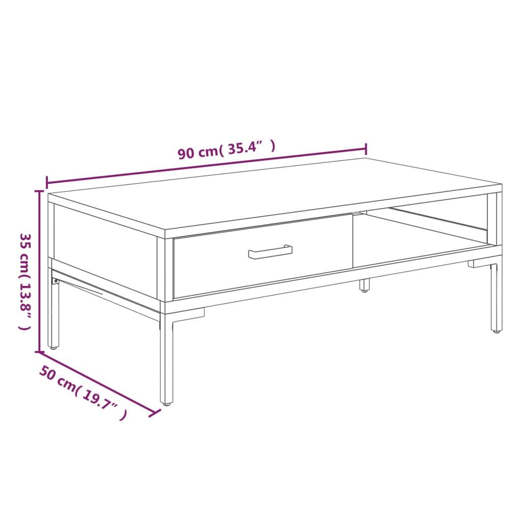 VidaXL Table basse bois de pin  