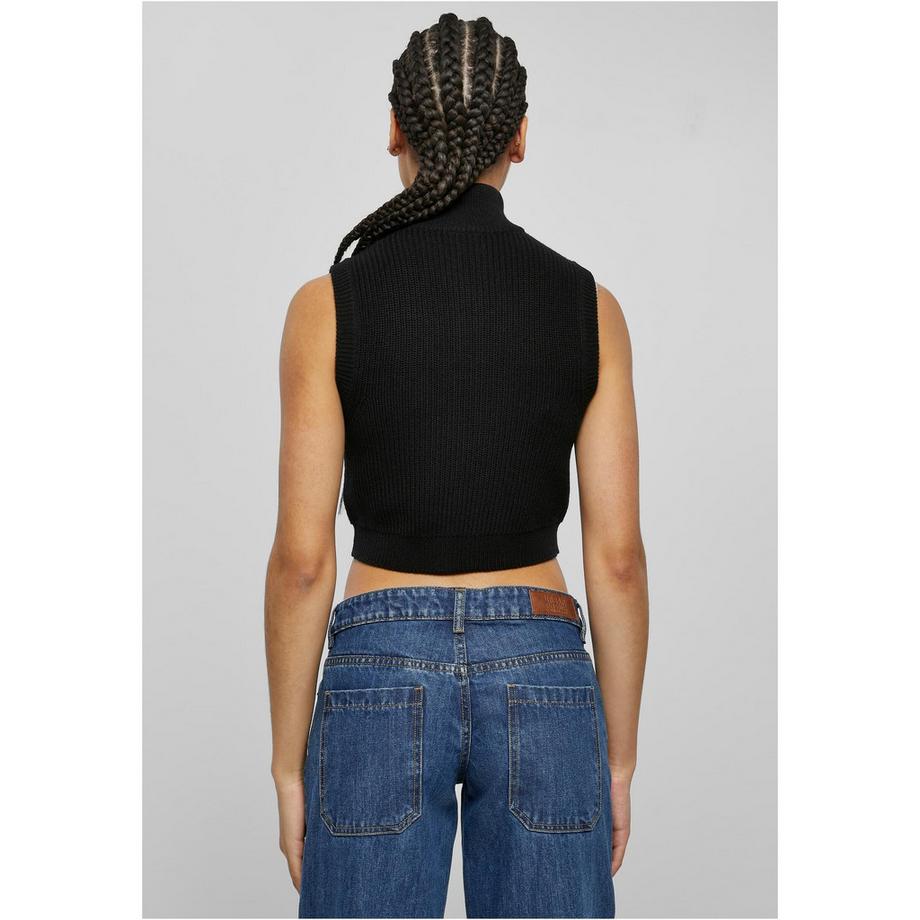URBAN CLASSICS Ärmellose kurze Strickjacke  