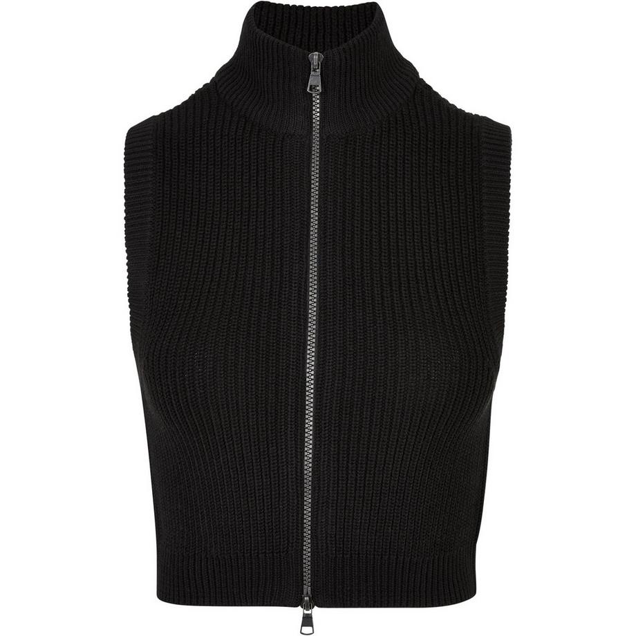 ärmellose kurze strickjacke, damen