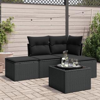 VidaXL set divano da giardino Polirattan  