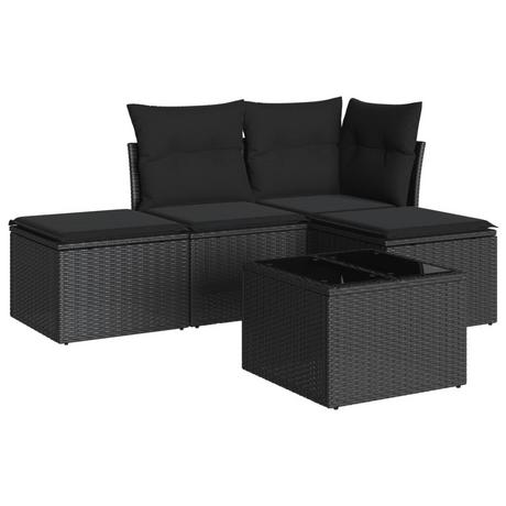 VidaXL set divano da giardino Polirattan  