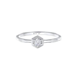 Elli  Ring Zirkonia Octagon Solitär 