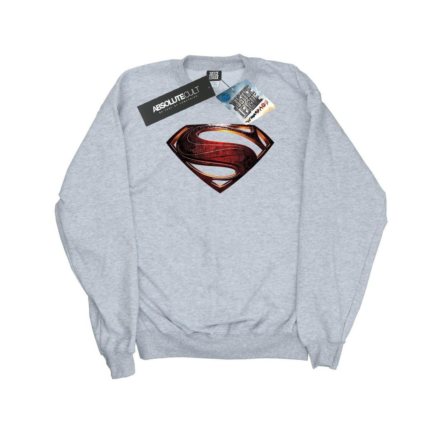 Image of Justice League Movie Superman Emblem Sweatshirt Damen Grau M