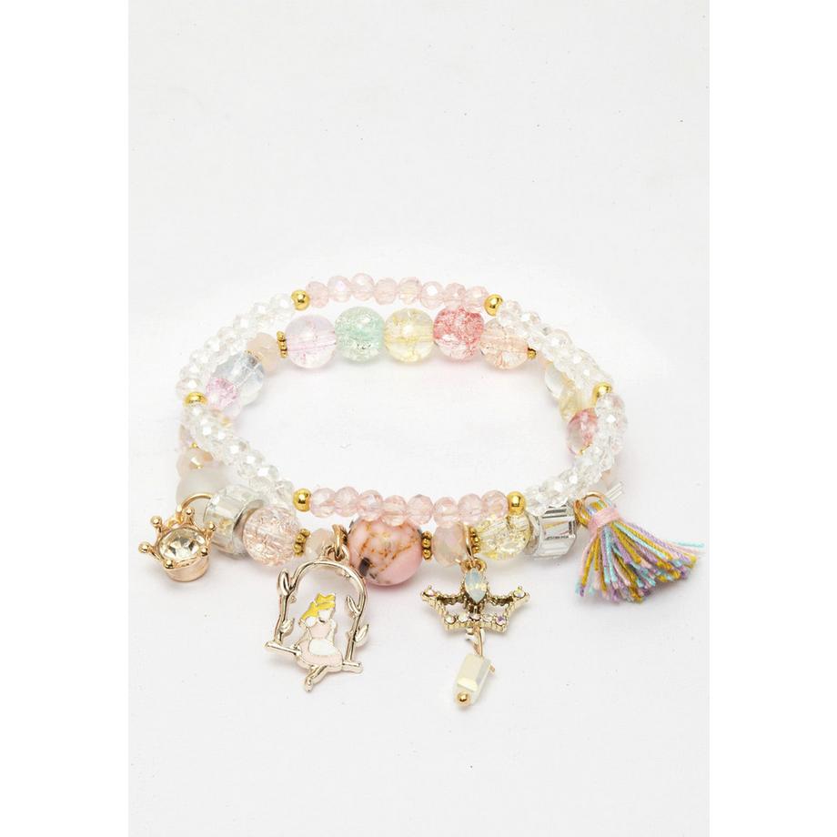 Deux bracelets Boho à double rang avec gland et breloques