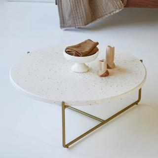 Tikamoon Table basse en terrazzo et métal confetti Anatole  