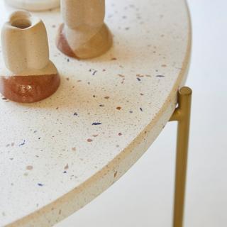 Tikamoon Table basse en terrazzo et métal confetti Anatole  