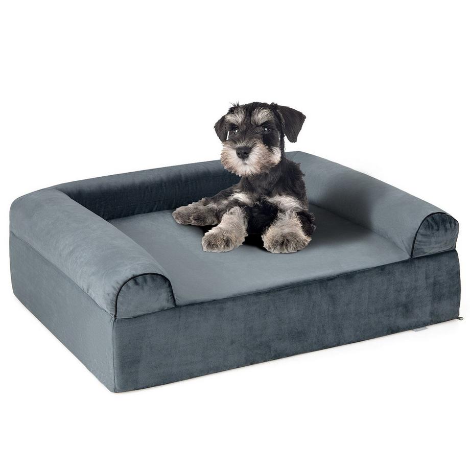 Orthopädisches Hundebett mit Kopfstütze