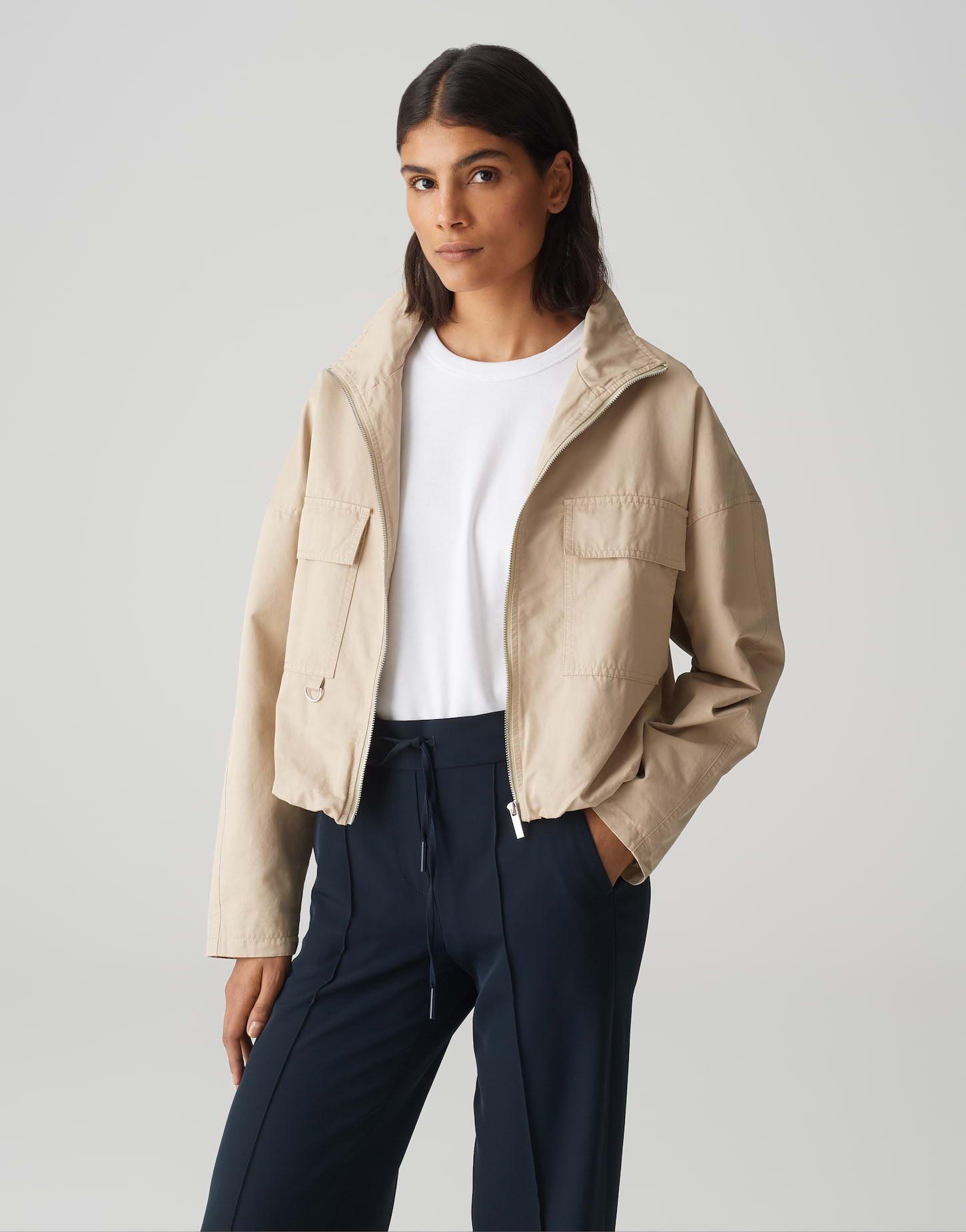 Image of Kurzjacke Hanneka Boxy Silhouette Damen Weizen 42