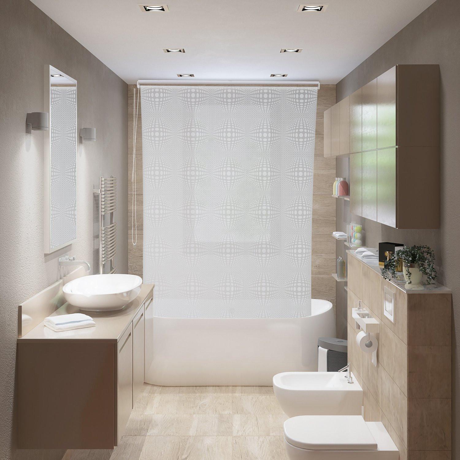 B2X Rideau de douche à motifs  