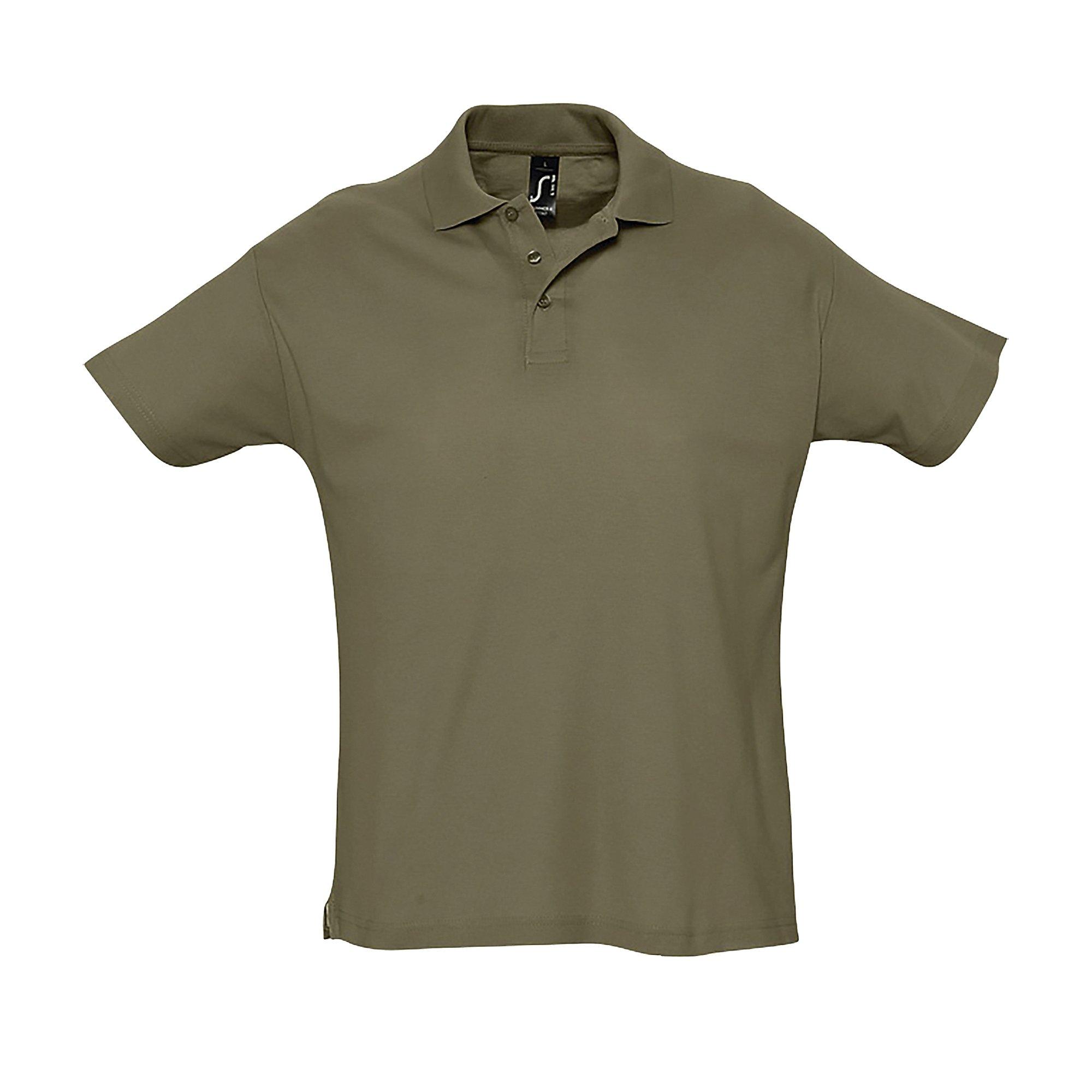 Image of Summer Ii Pique Poloshirt, Kurzarm Herren Khaki XXL