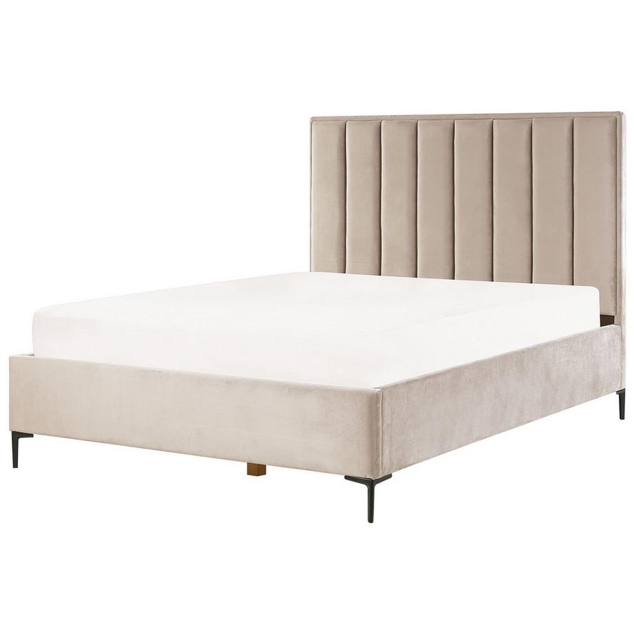 Beliani Lit ottoman en Velours Glamour SEZANNE  