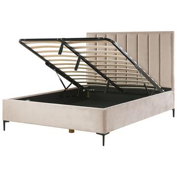 Bett mit Stauraum aus Samtstoff Glamourös SEZANNE
