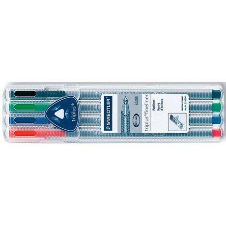 STAEDTLER STAEDTLER Feinschr. triplus 334 0,3mm 334 SB4 4 Farben ass.  