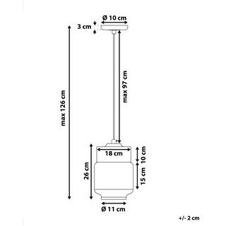 Beliani Lampe suspension en Verre Moderne JURUA  