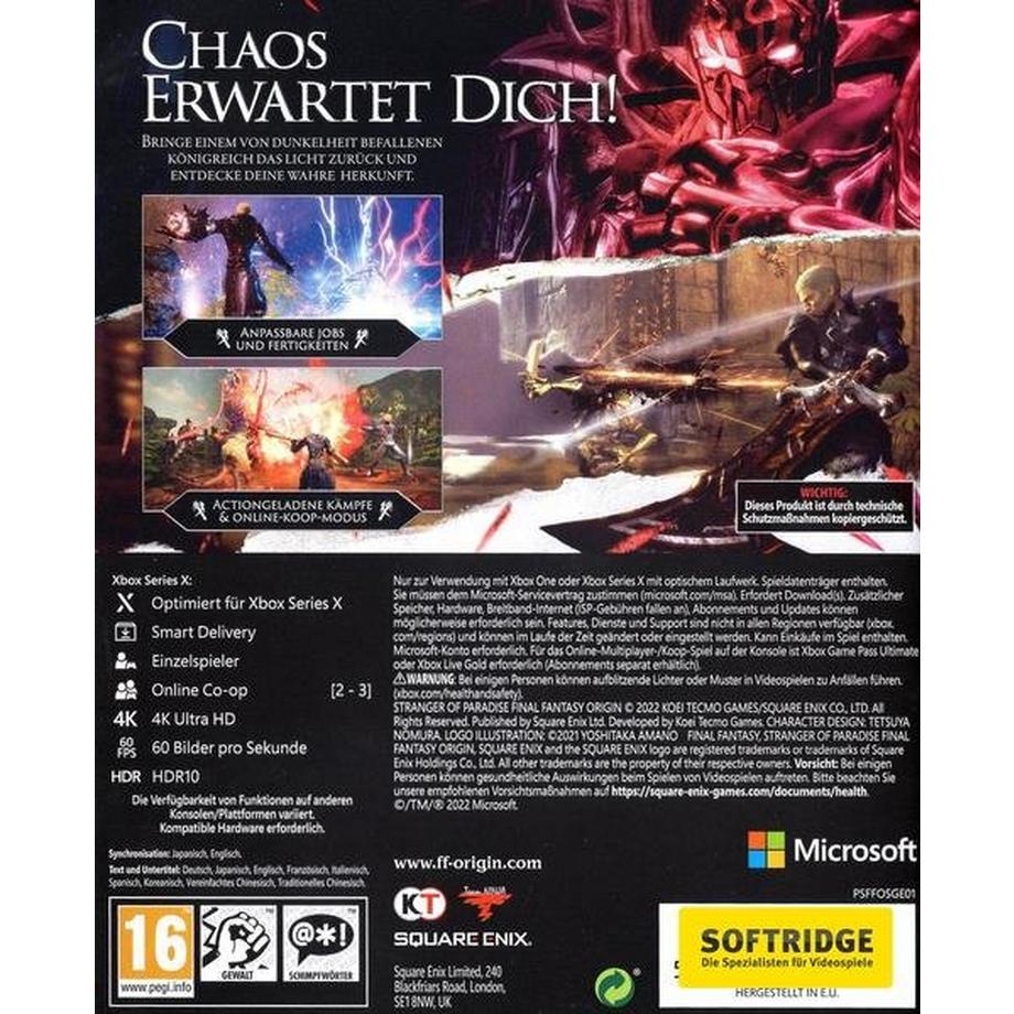 Square-Enix  Square Enix Stranger of Paradise Final Fantasy Standard Anglais Xbox Series X 