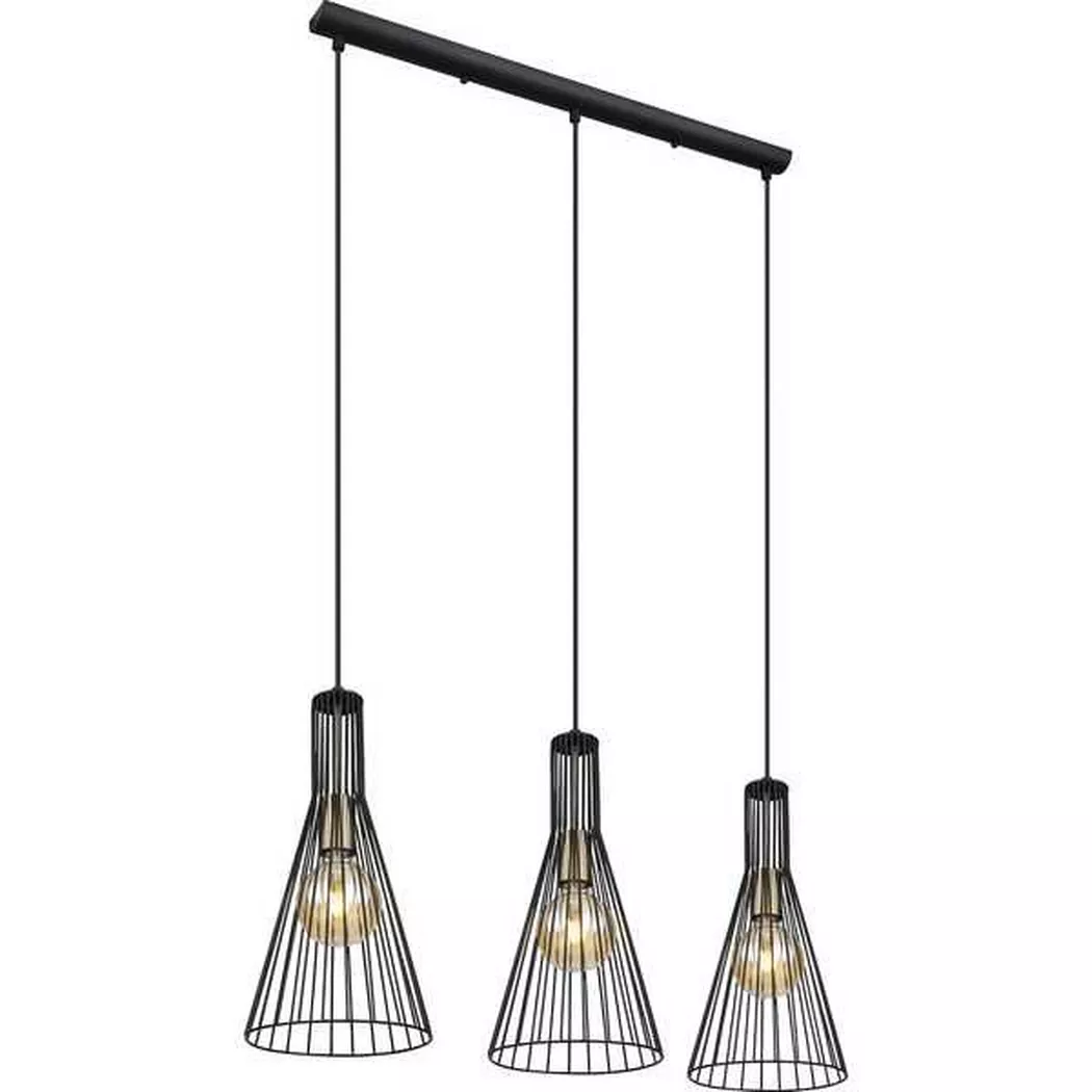 mutoni – Hängeleuchte Metall 3xE27, One Size, Schwarz