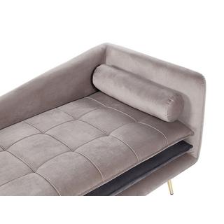 Beliani Chaise longue côté droit en Velours Glamour GONESSE  