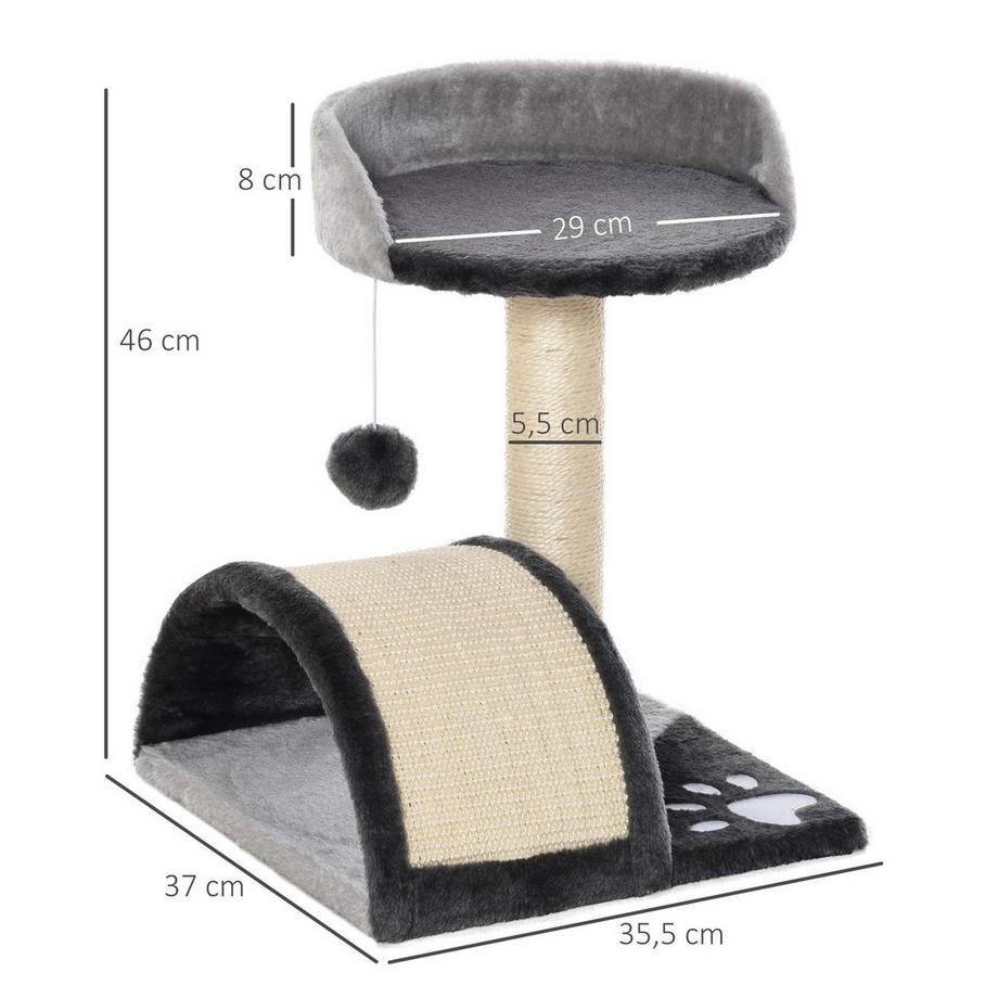 Northio  Tiragraffi Palline Da Gioco E Tiragraffi In Corda Di Sisal, Tiragraffi Stabile, Grigio, 35.5X37X46Cm 