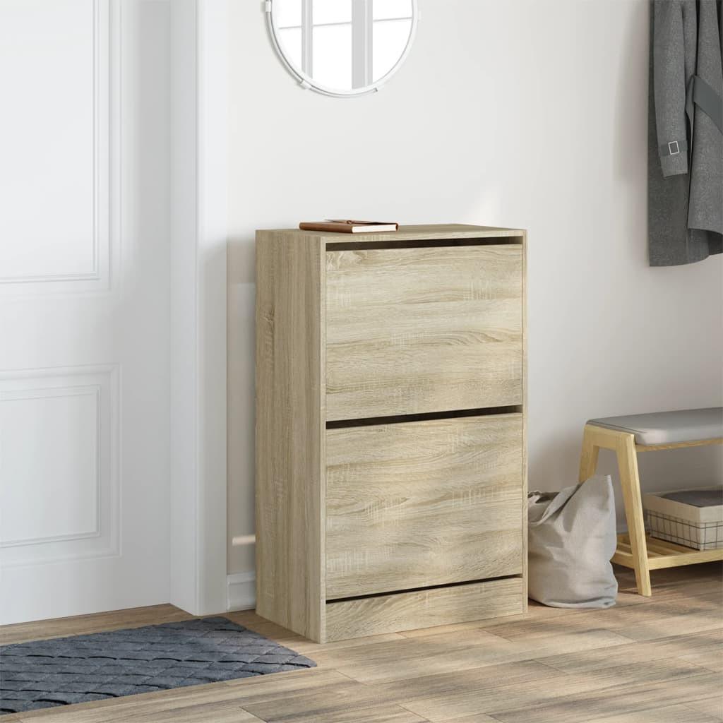 VidaXL Armoire à chaussures bois d'ingénierie  