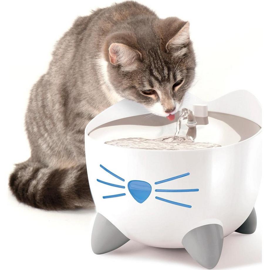 Catit  Pixi Smart Trinkbrunnen 2L,weiss mit WiFi und edelstahl 