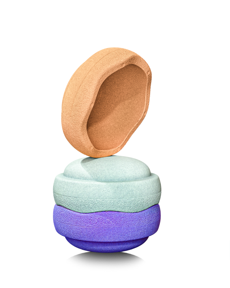 Stapelstein  Brique à empiler pastel couleurs secondaires (3 pièces), Stapelstein 