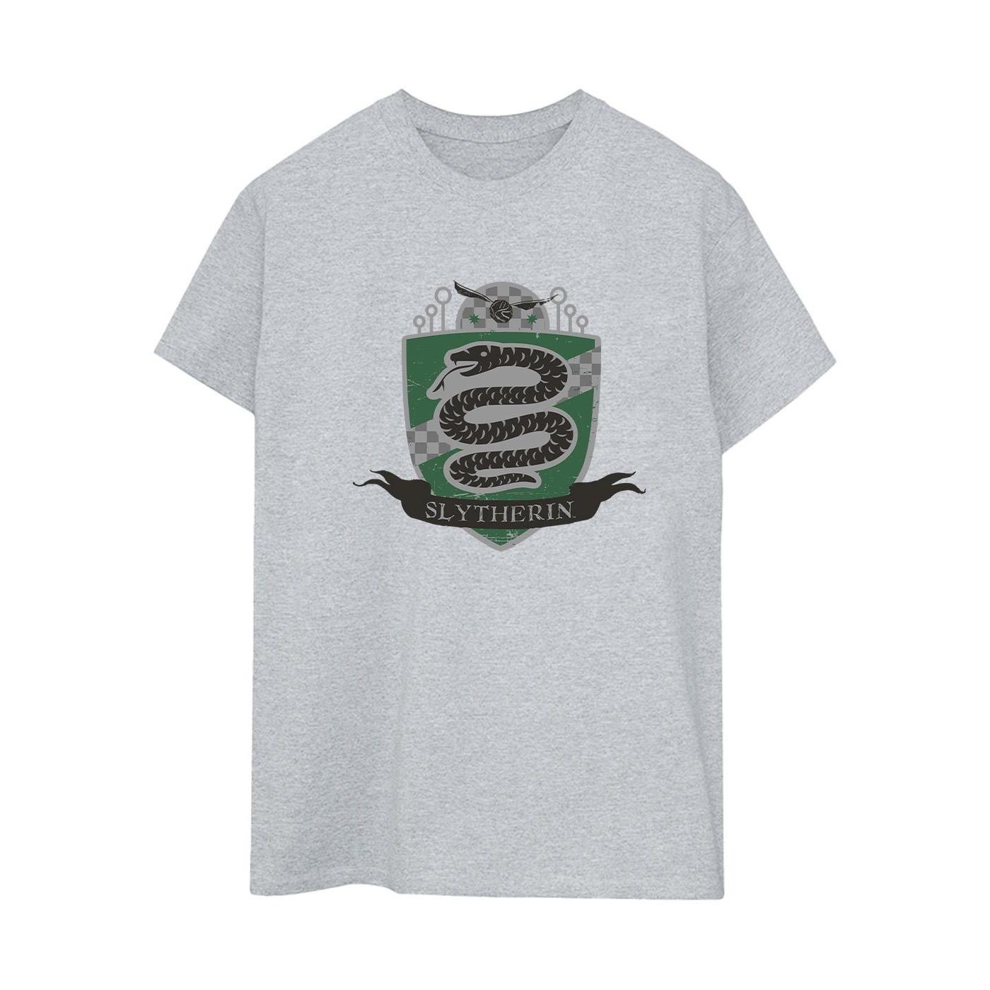 Image of Slytherin Chest Badge Tshirt Damen Grau S