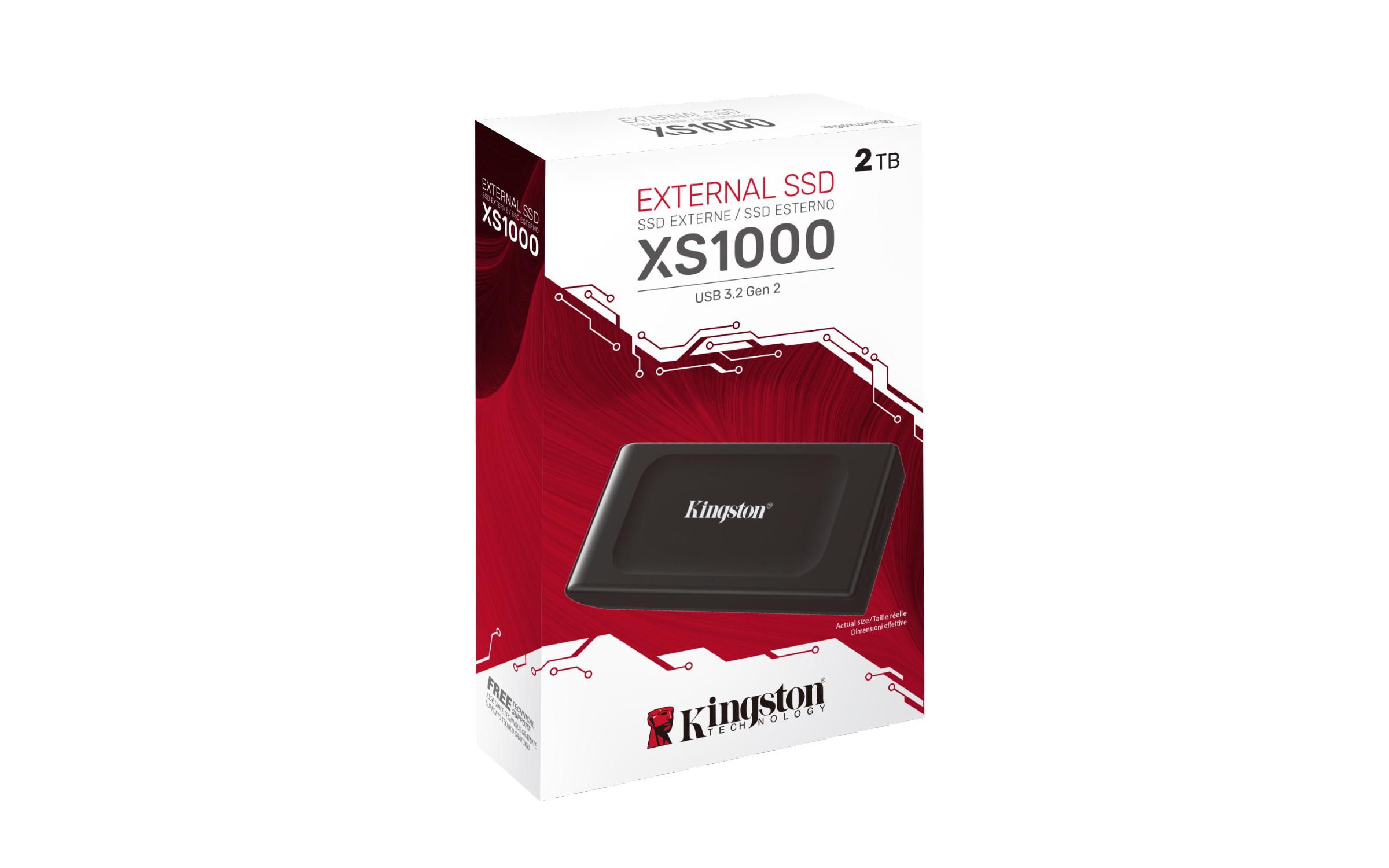 KINGSTON TECHNOLOGY  2TB XS1000 External USB 3.2 Gen 2 Portable Solid State Drive 