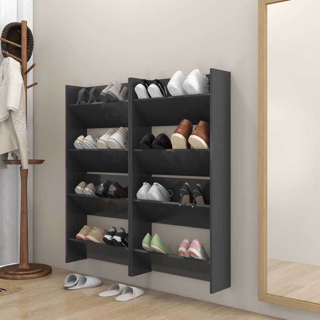 VidaXL Armoire à chaussures murale bois d'ingénierie  