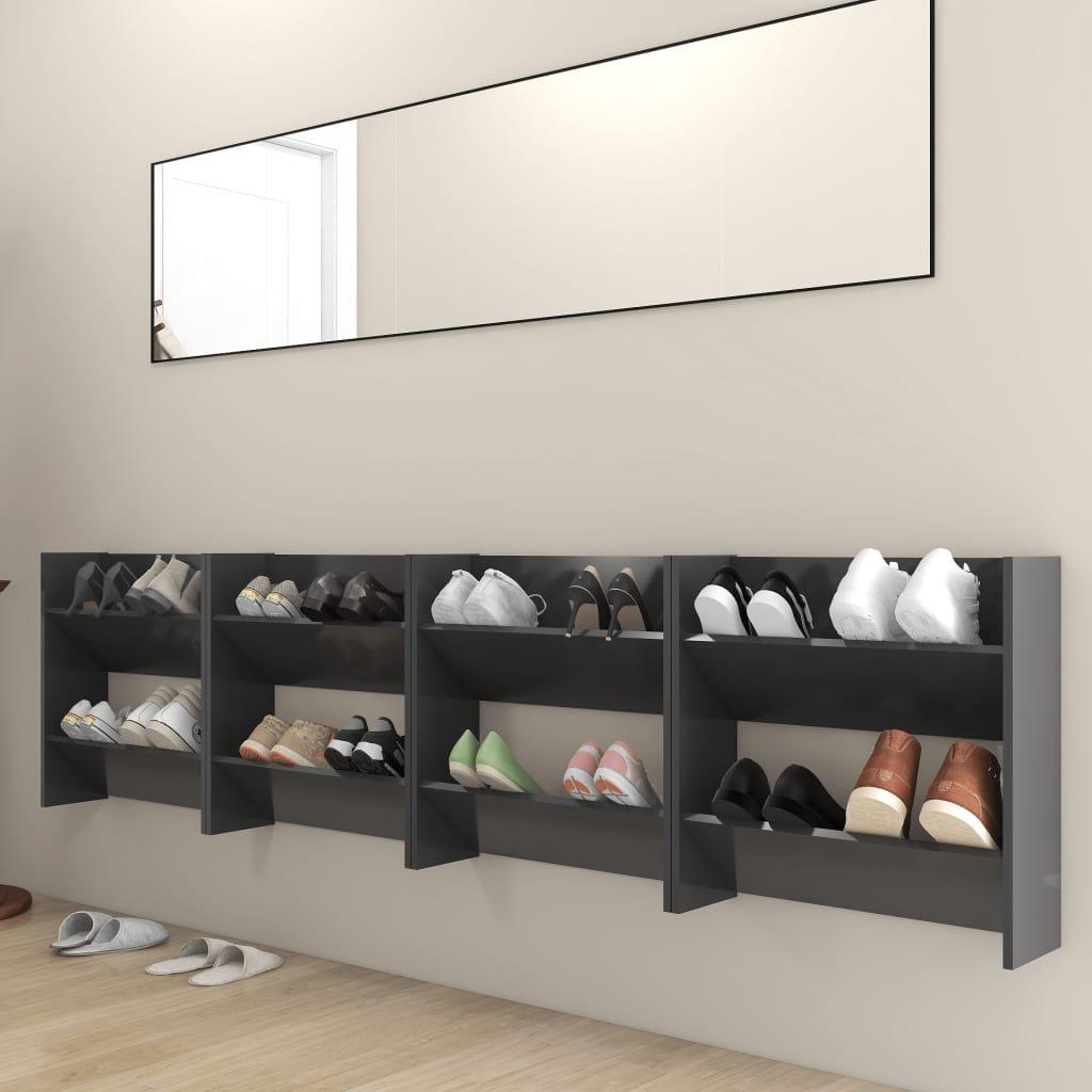 VidaXL Armoire à chaussures murale bois d'ingénierie  